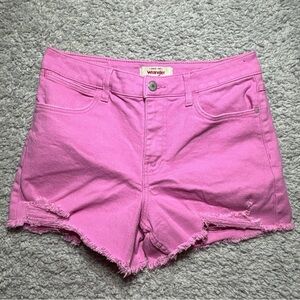 Wrangler Shorts Womens 2 Cut Offs Raw Hem Frayed Edge Distressed Pink Western